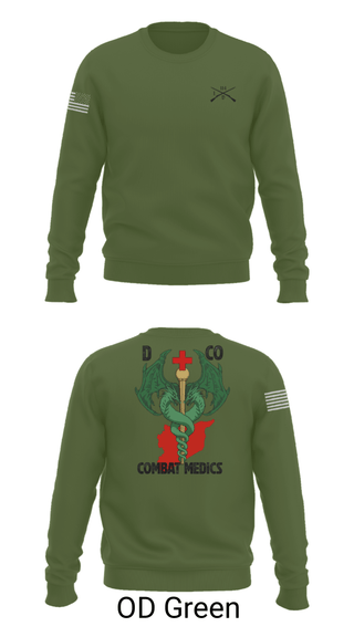 Crew Neck Sweatshirt, D-co 1-114th, Army, Teamtime, Team time, sublimation, custom sports apparel, team uniforms, spirit wear, spiritwear, sports uniforms, custom shirts, team store, custom team store, fundraiser sports, apparel fundraiser