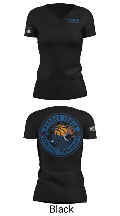Forest Youth Athletic Association Football 51190604 Women's Short Sleeve V-neck Shirt - 38