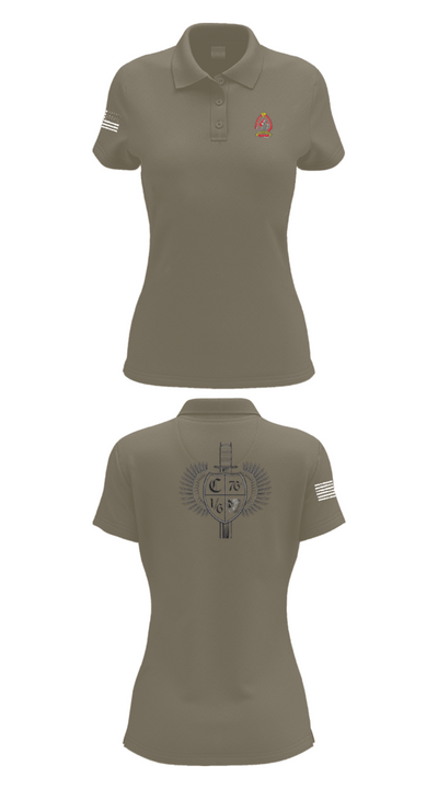 1/6 Charlie company 57623545 Women's Short Sleeve Performance Polo  - 75