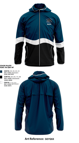 Windbreaker, South Ridge High School Band, Spirit Store, Teamtime, Team time, sublimation, custom sports apparel, team uniforms, spirit wear, spiritwear, sports uniforms, custom shirts, team store, custom team store, fundraiser sports, apparel fundraiser