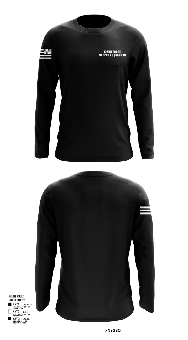Long Sleeve Performance Shirt, 122nd Force Support Squadron, Air Force, Teamtime, Team time, sublimation, custom sports apparel, team uniforms, spirit wear, spiritwear, sports uniforms, custom shirts, team store, custom team store, fundraiser sports, apparel fundraiser