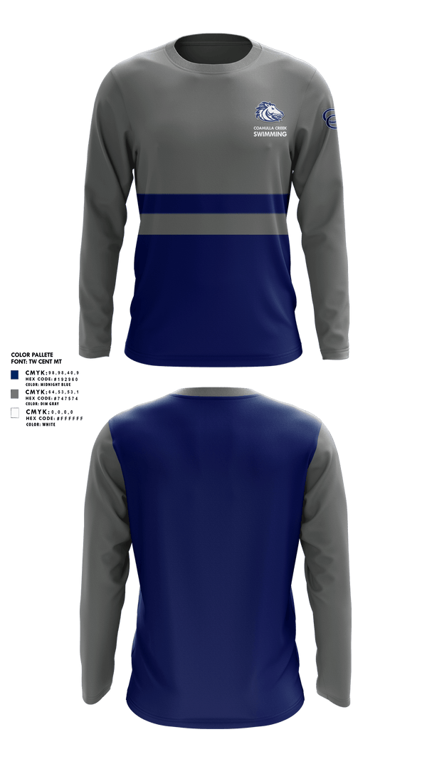 Long Sleeve Performance Shirt, Coahulla Creek, Swimming, Teamtime, Team time, sublimation, custom sports apparel, team uniforms, spirit wear, spiritwear, sports uniforms, custom shirts, team store, custom team store, fundraiser sports, apparel fundraiser