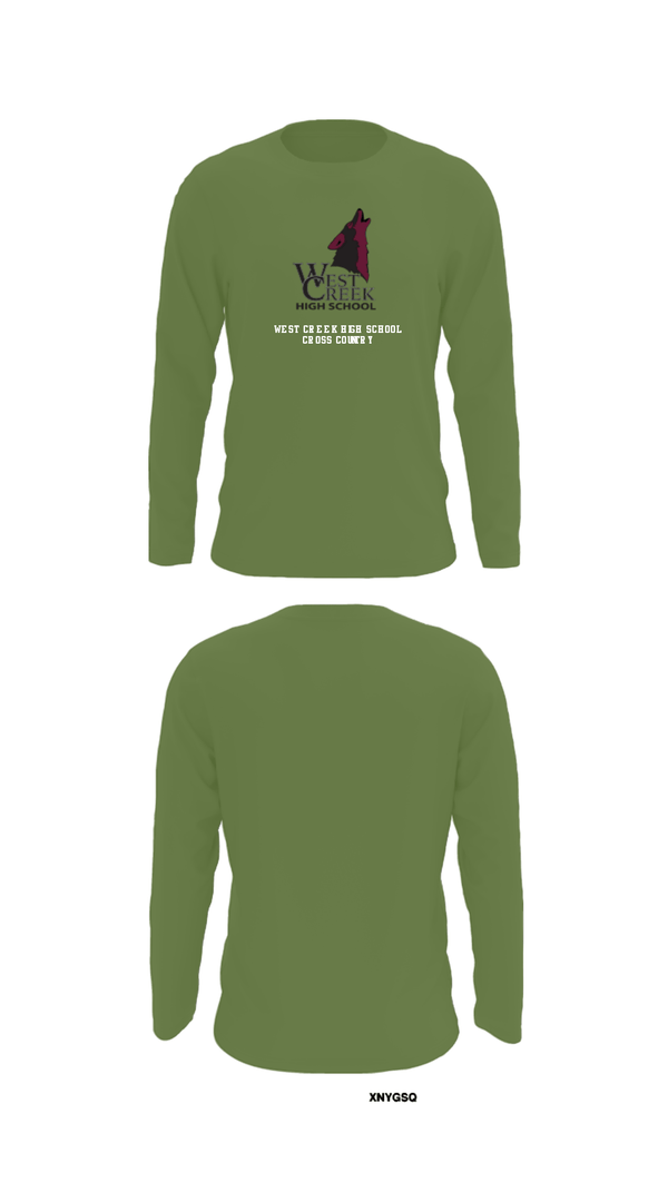Long Sleeve Performance Shirt, West Creek High School Cross Country, Cross Country, Teamtime, Team time, sublimation, custom sports apparel, team uniforms, spirit wear, spiritwear, sports uniforms, custom shirts, team store, custom team store, fundraiser sports, apparel fundraiser