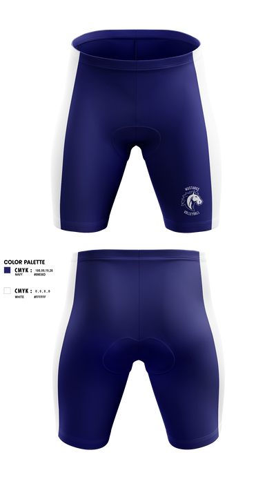 Mustangs Volleyball 81699513 Men's Compression Shorts - 1