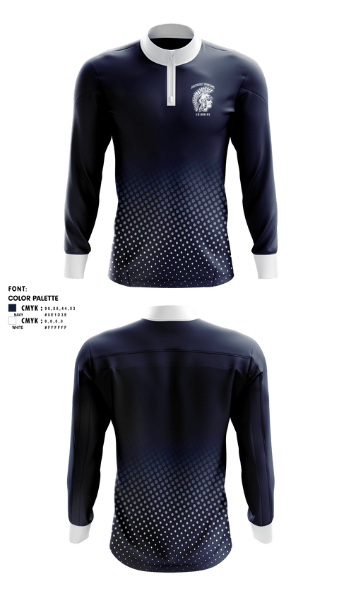 Quarter Zip Jacket, Southeast High School Swimming, Swimming, Teamtime, Team time, sublimation, custom sports apparel, team uniforms, spirit wear, spiritwear, sports uniforms, custom shirts, team store, custom team store, fundraiser sports, apparel fundraiser
