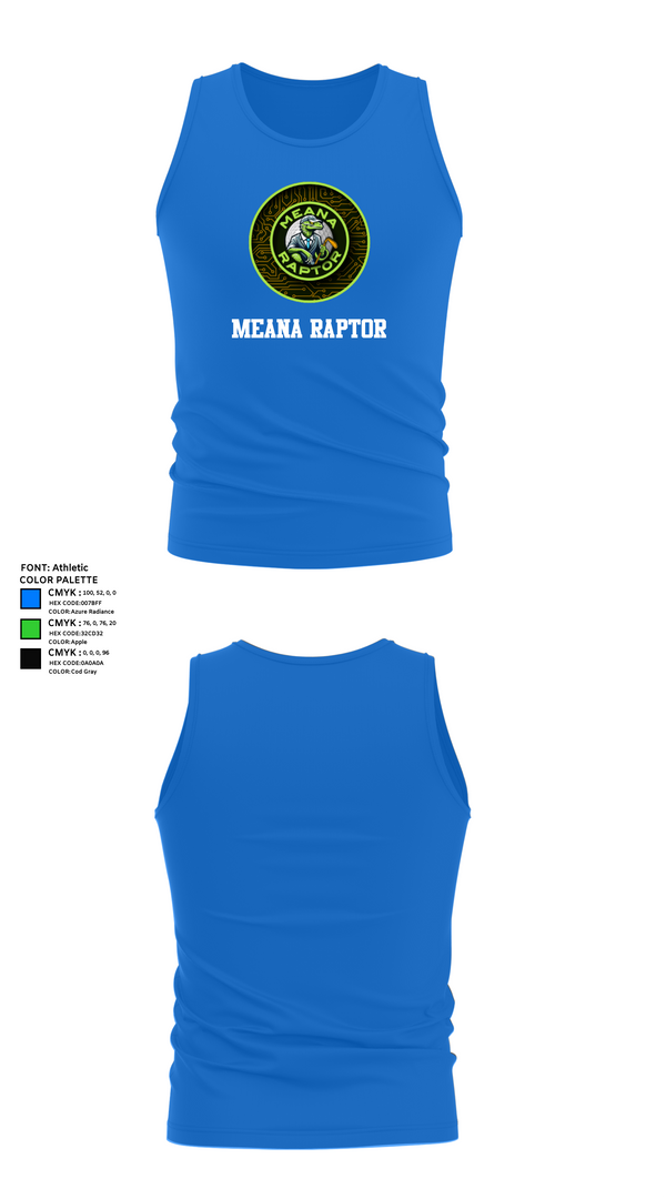 Tank Top, meana raptor, Golf, Teamtime, Team time, sublimation, custom sports apparel, team uniforms, spirit wear, spiritwear, sports uniforms, custom shirts, team store, custom team store, fundraiser sports, apparel fundraiser