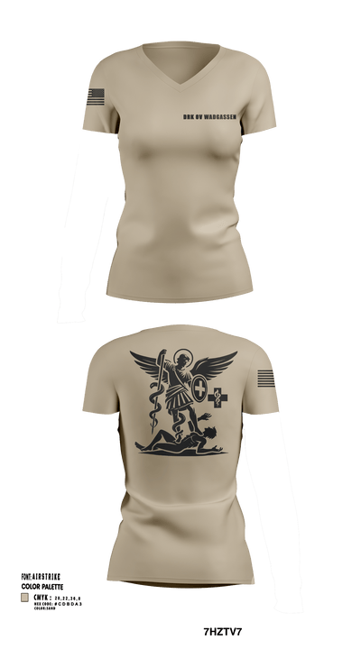 DRK ov Wadgassen 40676836 Women's Short Sleeve V-neck Shirt - 119