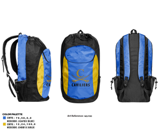 Gear Bag, Caviliers, Men's Basketball, Teamtime, Team time, sublimation, custom sports apparel, team uniforms, spirit wear, spiritwear, sports uniforms, custom shirts, team store, custom team store, fundraiser sports, apparel fundraiser