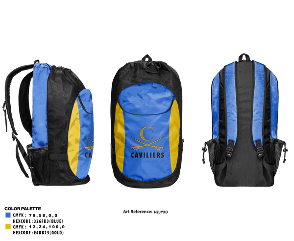 Gear Bag, Caviliers, Men's Basketball, Teamtime, Team time, sublimation, custom sports apparel, team uniforms, spirit wear, spiritwear, sports uniforms, custom shirts, team store, custom team store, fundraiser sports, apparel fundraiser
