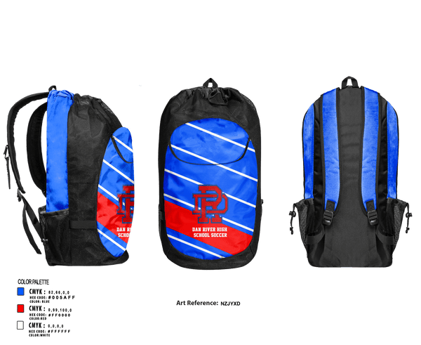 Gear Bag, Dan River High School Soccer, Men's Soccer, Teamtime, Team time, sublimation, custom sports apparel, team uniforms, spirit wear, spiritwear, sports uniforms, custom shirts, team store, custom team store, fundraiser sports, apparel fundraiser