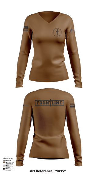 Womens Long Sleeve Vneck Shirt, Friends Baptist Church, , Teamtime, Team time, sublimation, custom sports apparel, team uniforms, spirit wear, spiritwear, sports uniforms, custom shirts, team store, custom team store, fundraiser sports, apparel fundraiser