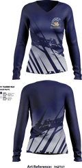 Lakeview Spartans 38287795 Women's Long Sleeve V-neck Shirt - 3