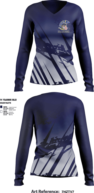 Womens Long Sleeve Vneck Shirt, Lakeview Spartans, Women's Soccer, Teamtime, Team time, sublimation, custom sports apparel, team uniforms, spirit wear, spiritwear, sports uniforms, custom shirts, team store, custom team store, fundraiser sports, apparel fundraiser