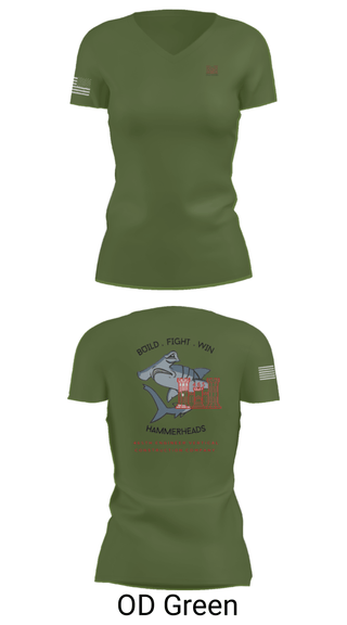 Women's Short Sleeve Vneck Shirt, 465 EVCC, Army, Teamtime, Team time, sublimation, custom sports apparel, team uniforms, spirit wear, spiritwear, sports uniforms, custom shirts, team store, custom team store, fundraiser sports, apparel fundraiser