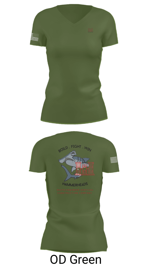 Women's Short Sleeve Vneck Shirt, 465 EVCC, Army, Teamtime, Team time, sublimation, custom sports apparel, team uniforms, spirit wear, spiritwear, sports uniforms, custom shirts, team store, custom team store, fundraiser sports, apparel fundraiser