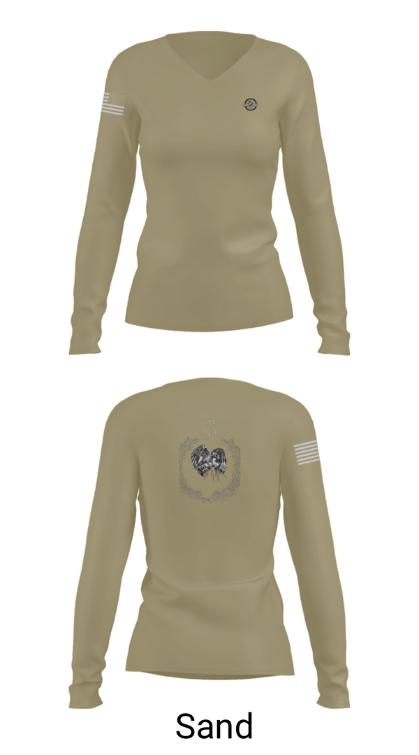 Womens Long Sleeve Vneck Shirt, Fernspäh, Army, Teamtime, Team time, sublimation, custom sports apparel, team uniforms, spirit wear, spiritwear, sports uniforms, custom shirts, team store, custom team store, fundraiser sports, apparel fundraiser