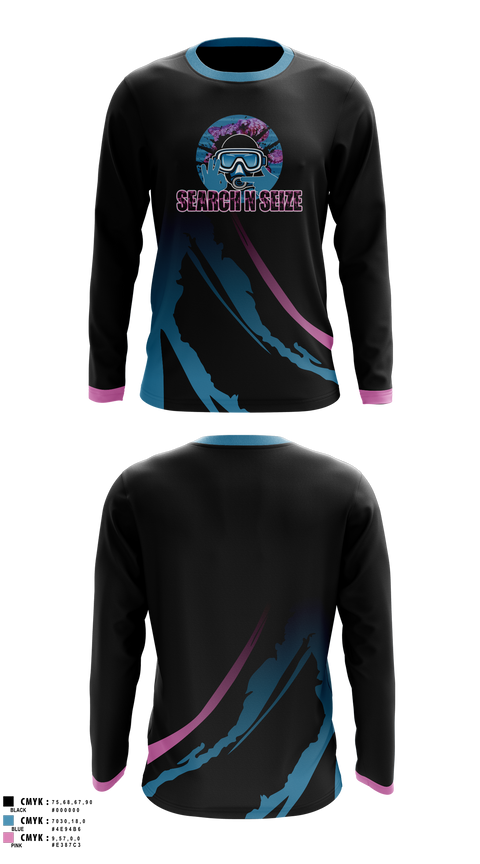 Long Sleeve Performance Shirt, SearchNSeize, Swimming, Teamtime, Team time, sublimation, custom sports apparel, team uniforms, spirit wear, spiritwear, sports uniforms, custom shirts, team store, custom team store, fundraiser sports, apparel fundraiser