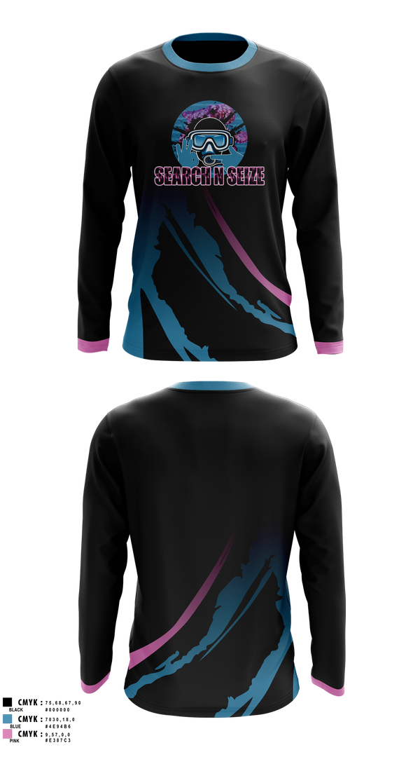 Long Sleeve Performance Shirt, SearchNSeize, Swimming, Teamtime, Team time, sublimation, custom sports apparel, team uniforms, spirit wear, spiritwear, sports uniforms, custom shirts, team store, custom team store, fundraiser sports, apparel fundraiser