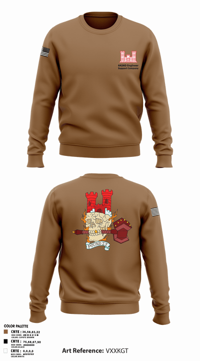642nd Engineer Support Company 94077997 Crew Neck Sweatshirt - 1