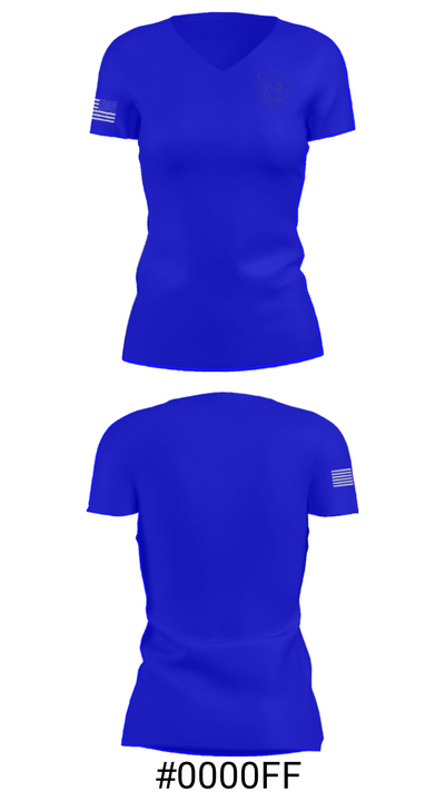 Quincy Senior High School Track 86814708 Women's Short Sleeve V-neck Shirt - 21