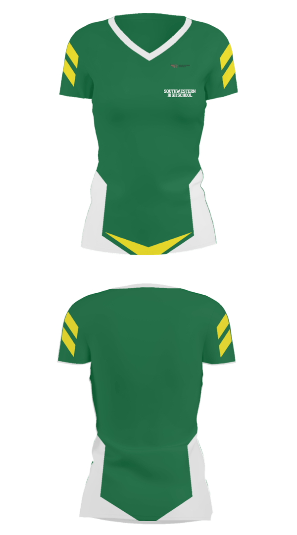 Women's Short Sleeve Vneck Shirt, Southwestern High School, Spirit Store, Teamtime, Team time, sublimation, custom sports apparel, team uniforms, spirit wear, spiritwear, sports uniforms, custom shirts, team store, custom team store, fundraiser sports, apparel fundraiser
