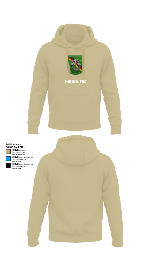 Hoodie, 1-10 SFG FSC, Army, Teamtime, Team time, sublimation, custom sports apparel, team uniforms, spirit wear, spiritwear, sports uniforms, custom shirts, team store, custom team store, fundraiser sports, apparel fundraiser