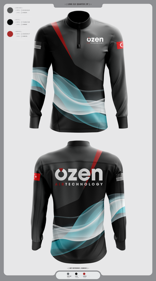Quarter Zip Jacket, Ozen Air Technology, , Teamtime, Team time, sublimation, custom sports apparel, team uniforms, spirit wear, spiritwear, sports uniforms, custom shirts, team store, custom team store, fundraiser sports, apparel fundraiser