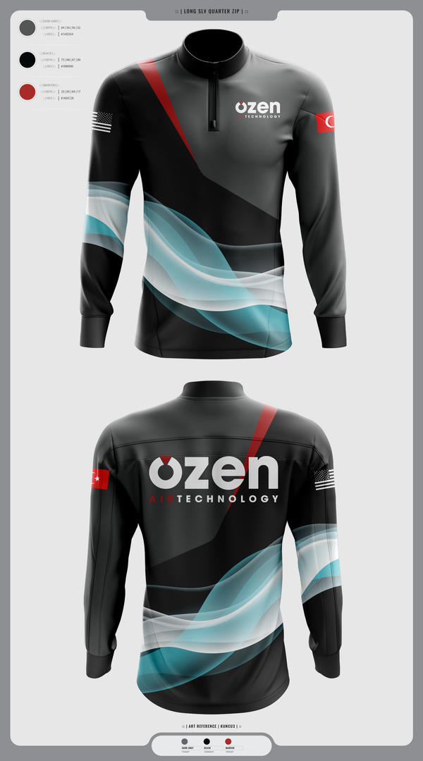 Quarter Zip Jacket, Ozen Air Technology, , Teamtime, Team time, sublimation, custom sports apparel, team uniforms, spirit wear, spiritwear, sports uniforms, custom shirts, team store, custom team store, fundraiser sports, apparel fundraiser