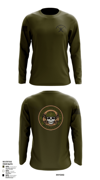 Long Sleeve Performance Shirt, Bravo Company Det 1 Recruiting and Retention Battalion, National Guard, Teamtime, Team time, sublimation, custom sports apparel, team uniforms, spirit wear, spiritwear, sports uniforms, custom shirts, team store, custom team store, fundraiser sports, apparel fundraiser