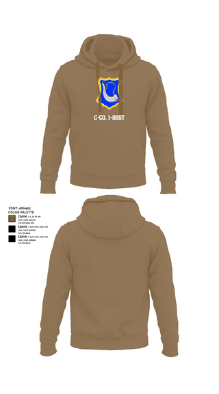 Hoodie, C-Co. 1-181st, National Guard, Teamtime, Team time, sublimation, custom sports apparel, team uniforms, spirit wear, spiritwear, sports uniforms, custom shirts, team store, custom team store, fundraiser sports, apparel fundraiser