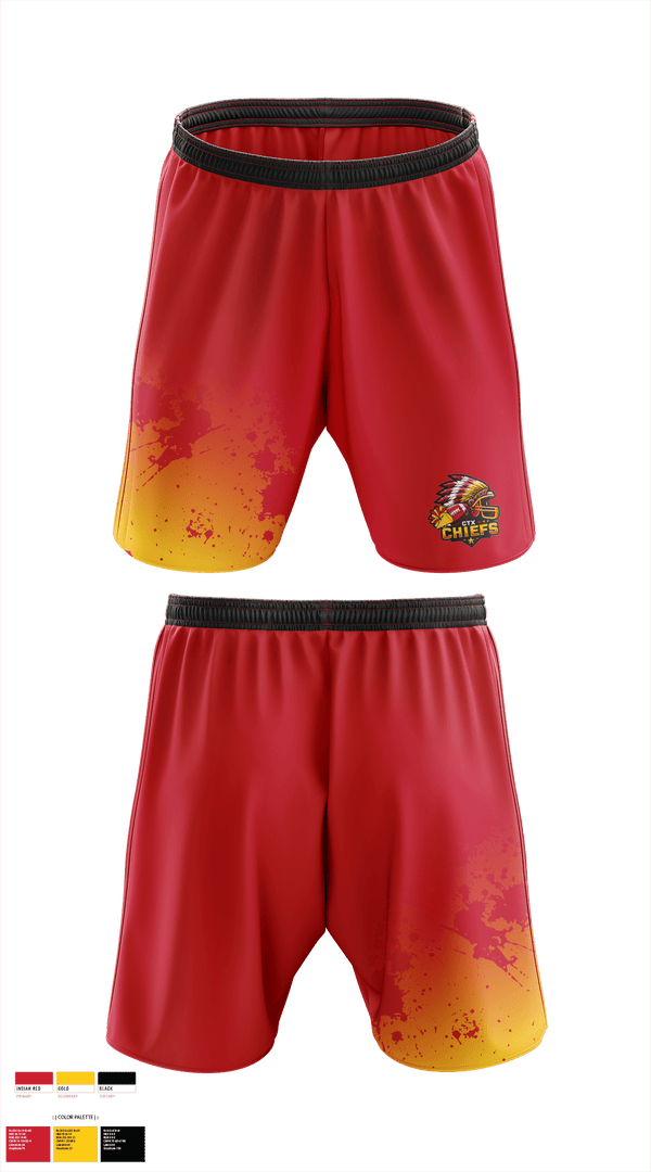 Athletic Shorts With Pockets, CTX Chiefs, Football, Teamtime, Team time, sublimation, custom sports apparel, team uniforms, spirit wear, spiritwear, sports uniforms, custom shirts, team store, custom team store, fundraiser sports, apparel fundraiser