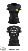 160th mp bn 37897815 Women's Short Sleeve V-neck Shirt - 106