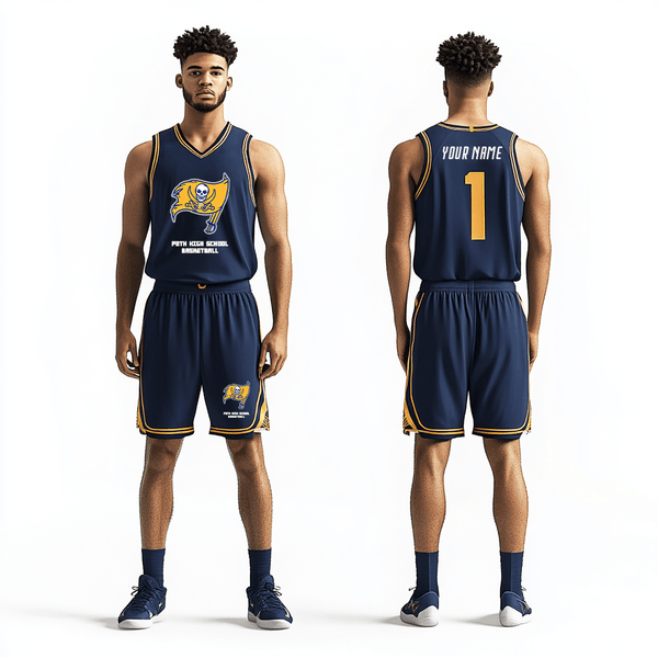 Basketball Uniform, Poth High School Basketball, Men's Basketball, Teamtime, Team time, sublimation, custom sports apparel, team uniforms, spirit wear, spiritwear, sports uniforms, custom shirts, team store, custom team store, fundraiser sports, apparel fundraiser