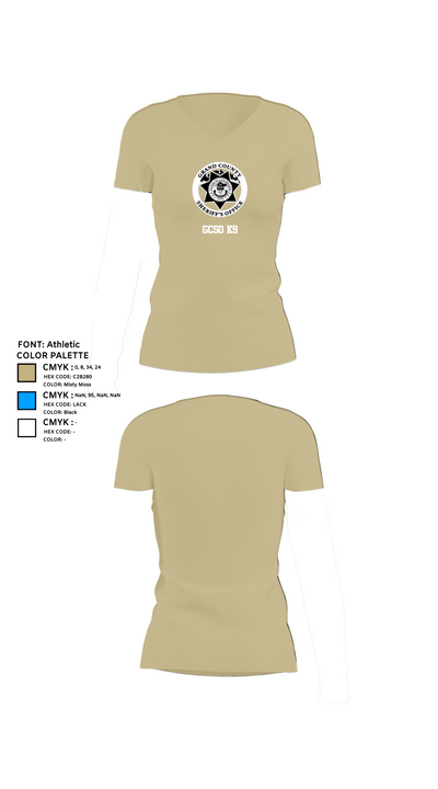 GCSO K9 19813935 Women's Short Sleeve V-neck Shirt - 80
