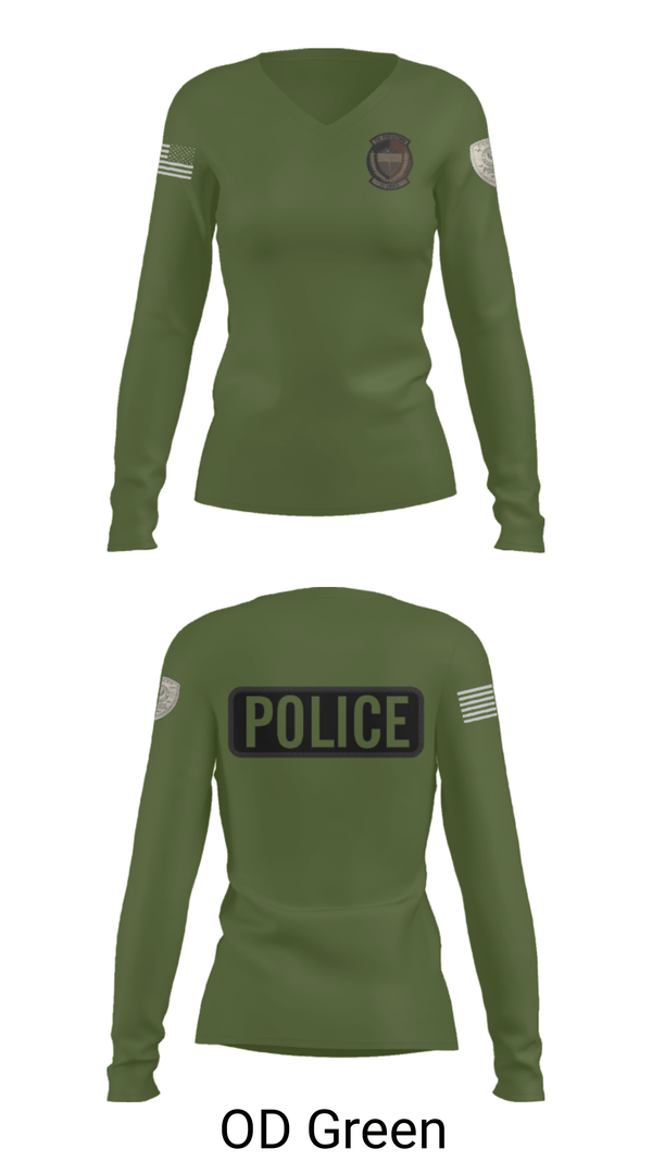 Women's Long Sleeve Vneck Shirt, 27 SOSFS, Air Force, Teamtime, Team time, sublimation, custom sports apparel, team uniforms, spirit wear, spiritwear, sports uniforms, custom shirts, team store, custom team store, fundraiser sports, apparel fundraiser