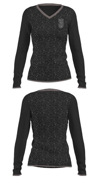 Tyrel Jackson Training 25669644 Women's Long Sleeve V-neck Shirt - 43