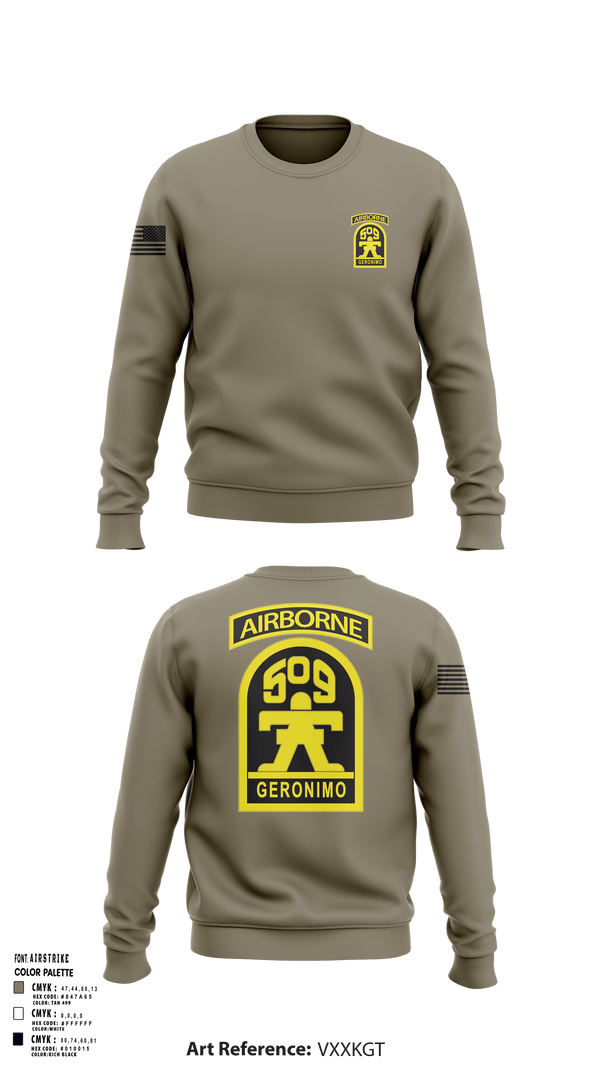 Crew Neck Sweatshirt, Geronimo, Army, Teamtime, Team time, sublimation, custom sports apparel, team uniforms, spirit wear, spiritwear, sports uniforms, custom shirts, team store, custom team store, fundraiser sports, apparel fundraiser