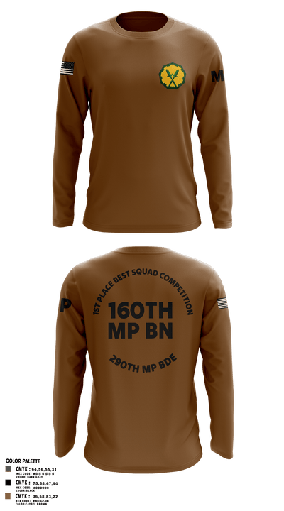 160th mp bn 37897815 Long Sleeve Performance Shirt - 105