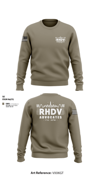 Crew Neck Sweatshirt, 711 HPW/RHDV, Army, Teamtime, Team time, sublimation, custom sports apparel, team uniforms, spirit wear, spiritwear, sports uniforms, custom shirts, team store, custom team store, fundraiser sports, apparel fundraiser