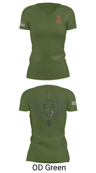 Women's Short Sleeve Vneck Shirt, 1/6 Charlie company, , Teamtime, Team time, sublimation, custom sports apparel, team uniforms, spirit wear, spiritwear, sports uniforms, custom shirts, team store, custom team store, fundraiser sports, apparel fundraiser