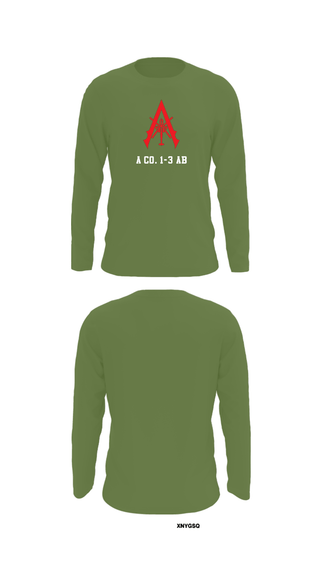 Long Sleeve Performance Shirt, A Co. 1-3 AB, Army, Teamtime, Team time, sublimation, custom sports apparel, team uniforms, spirit wear, spiritwear, sports uniforms, custom shirts, team store, custom team store, fundraiser sports, apparel fundraiser