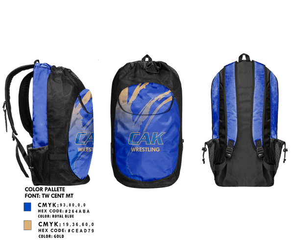Gear Bag, Christian Academy of Knoxville Wrestling, Wrestling, Teamtime, Team time, sublimation, custom sports apparel, team uniforms, spirit wear, spiritwear, sports uniforms, custom shirts, team store, custom team store, fundraiser sports, apparel fundraiser