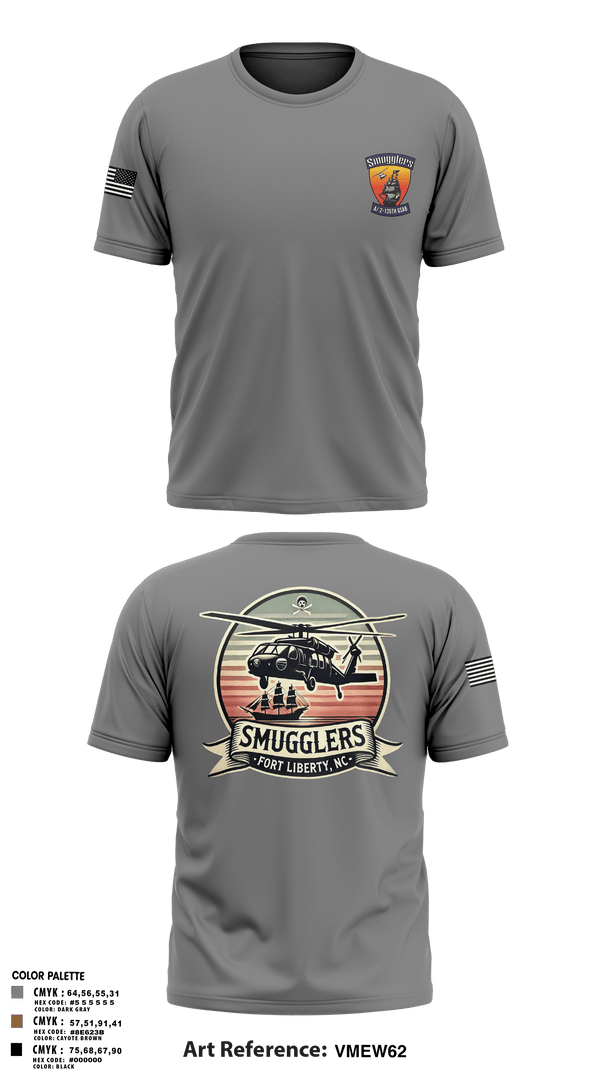 Old School Cotton Feel Shirt, A/2135th GSAB “SMUGGLERS”, Army, Teamtime, Team time, sublimation, custom sports apparel, team uniforms, spirit wear, spiritwear, sports uniforms, custom shirts, team store, custom team store, fundraiser sports, apparel fundraiser