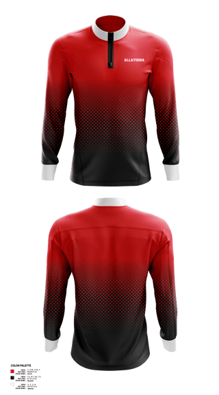 Quarter Zip Jacket, Allatoona, Men's Basketball, Teamtime, Team time, sublimation, custom sports apparel, team uniforms, spirit wear, spiritwear, sports uniforms, custom shirts, team store, custom team store, fundraiser sports, apparel fundraiser