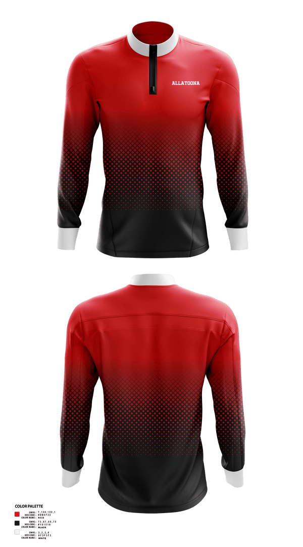 Quarter Zip Jacket, Allatoona, Men's Basketball, Teamtime, Team time, sublimation, custom sports apparel, team uniforms, spirit wear, spiritwear, sports uniforms, custom shirts, team store, custom team store, fundraiser sports, apparel fundraiser