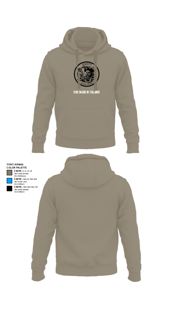 Hoodie, USS MAKIN ISLAND, Navy, Teamtime, Team time, sublimation, custom sports apparel, team uniforms, spirit wear, spiritwear, sports uniforms, custom shirts, team store, custom team store, fundraiser sports, apparel fundraiser