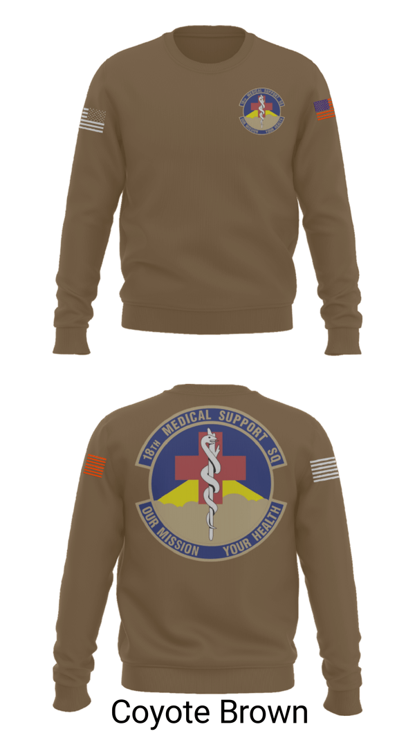 Crew Neck Sweatshirt, 18 MDSS, Air Force, Teamtime, Team time, sublimation, custom sports apparel, team uniforms, spirit wear, spiritwear, sports uniforms, custom shirts, team store, custom team store, fundraiser sports, apparel fundraiser