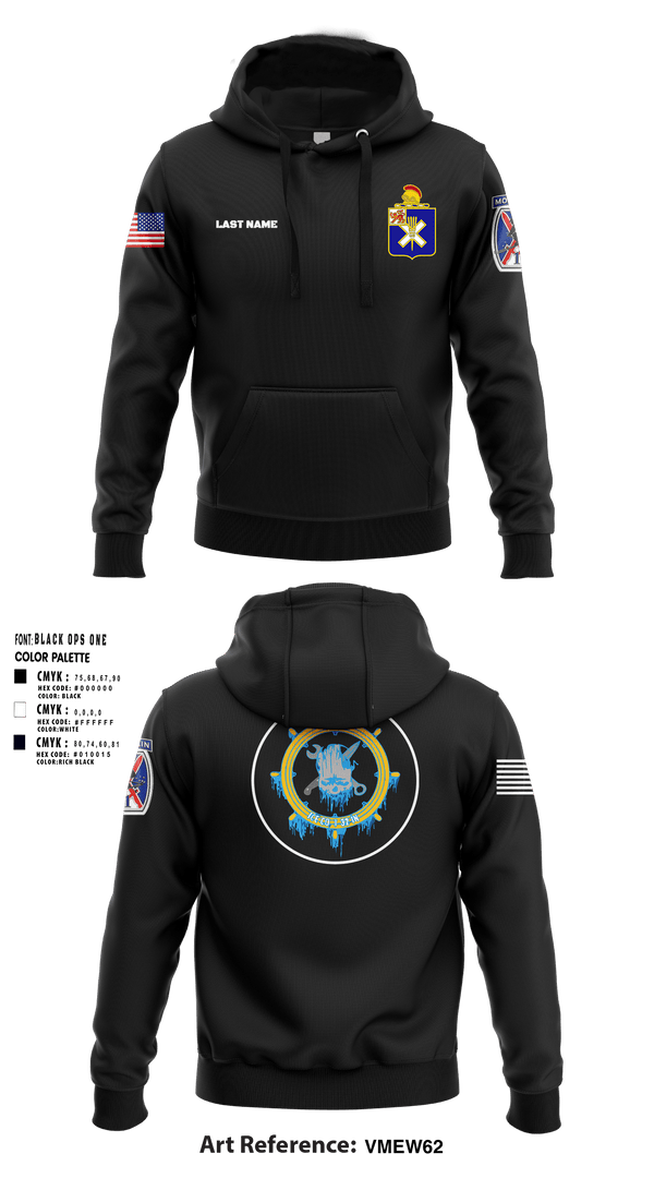 Hoodie, Ice Company, 1-32 Infantry, Army, Teamtime, Team time, sublimation, custom sports apparel, team uniforms, spirit wear, spiritwear, sports uniforms, custom shirts, team store, custom team store, fundraiser sports, apparel fundraiser