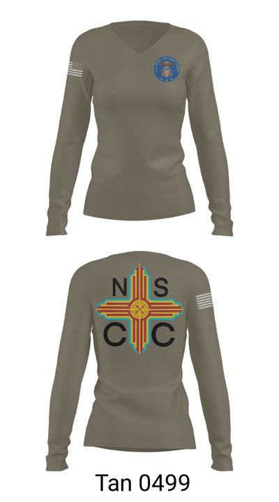 Zia division 50198022 Women's Long Sleeve V-neck Shirt - 73