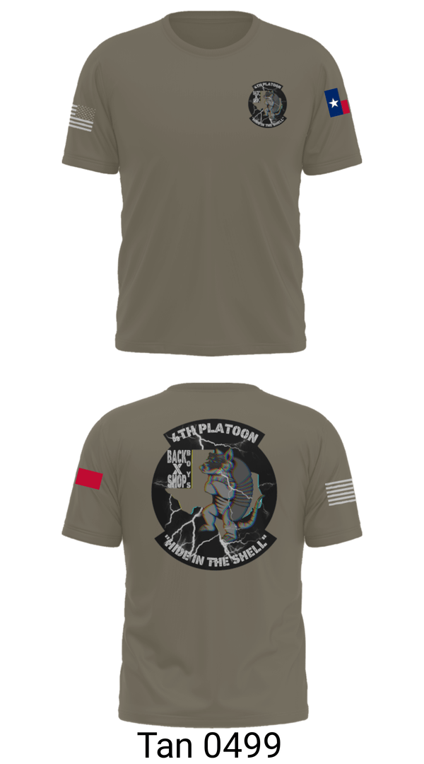 Old School Cotton Feel Shirt, 90th ASB B co 4Th Platoon, Army, Teamtime, Team time, sublimation, custom sports apparel, team uniforms, spirit wear, spiritwear, sports uniforms, custom shirts, team store, custom team store, fundraiser sports, apparel fundraiser